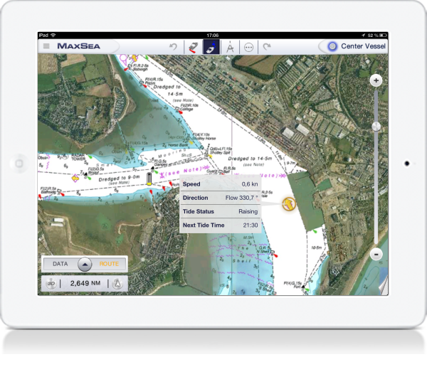 MaxSea TimeZero iPad App MaxSea