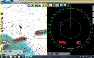Dual Nav Radar and 3D Raster chart