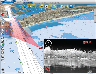 FLIR display over 3D Raster chart